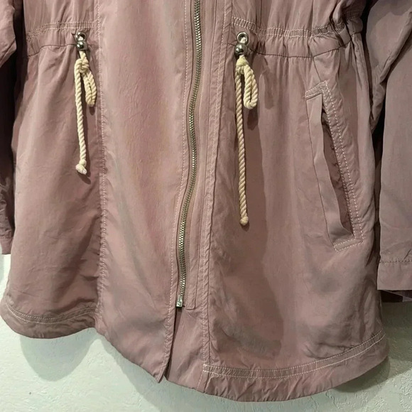 Anthropologie-Danuta Cupro Oversized Utility Jacket Mauve Size XS/S - Picture 4 of 13